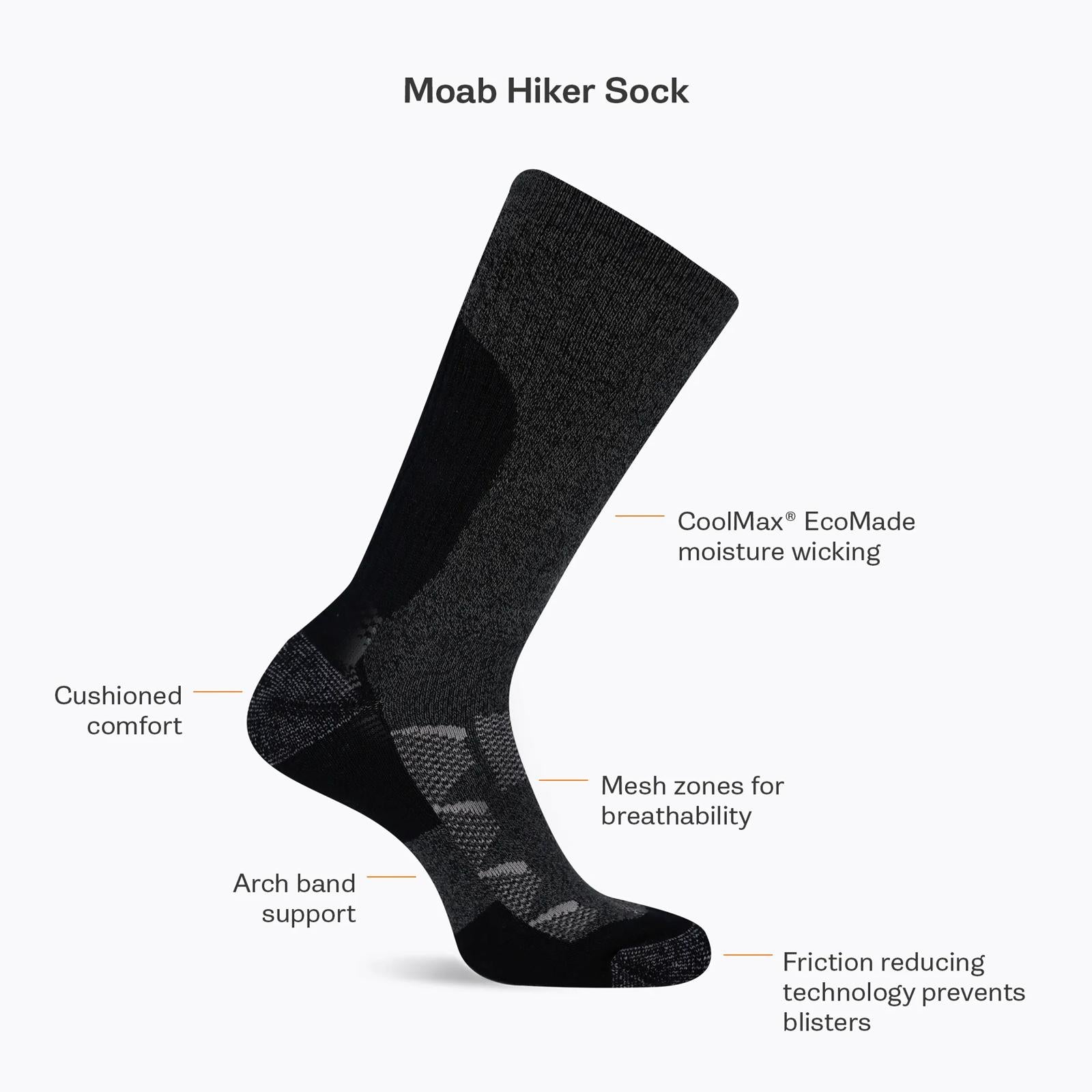 Merrell | Moab Hiker Low Cut Sock - Socks
