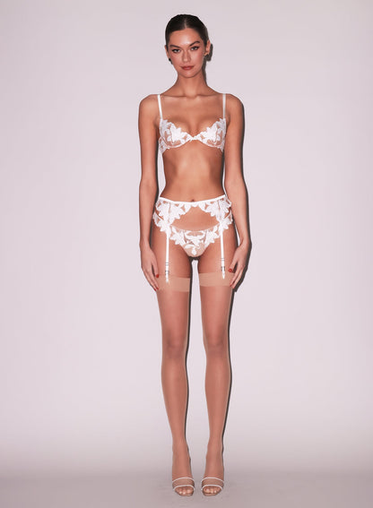 Fleur du Mal Tan Sheer Thigh High Stocking