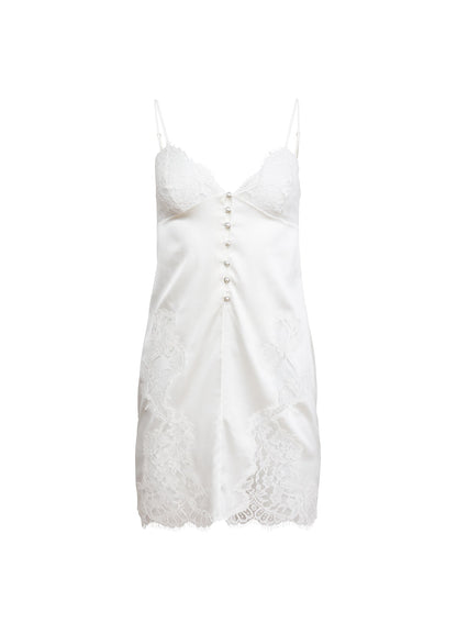 Fleur du Mal Ivory Cléo Silk Mini Slip