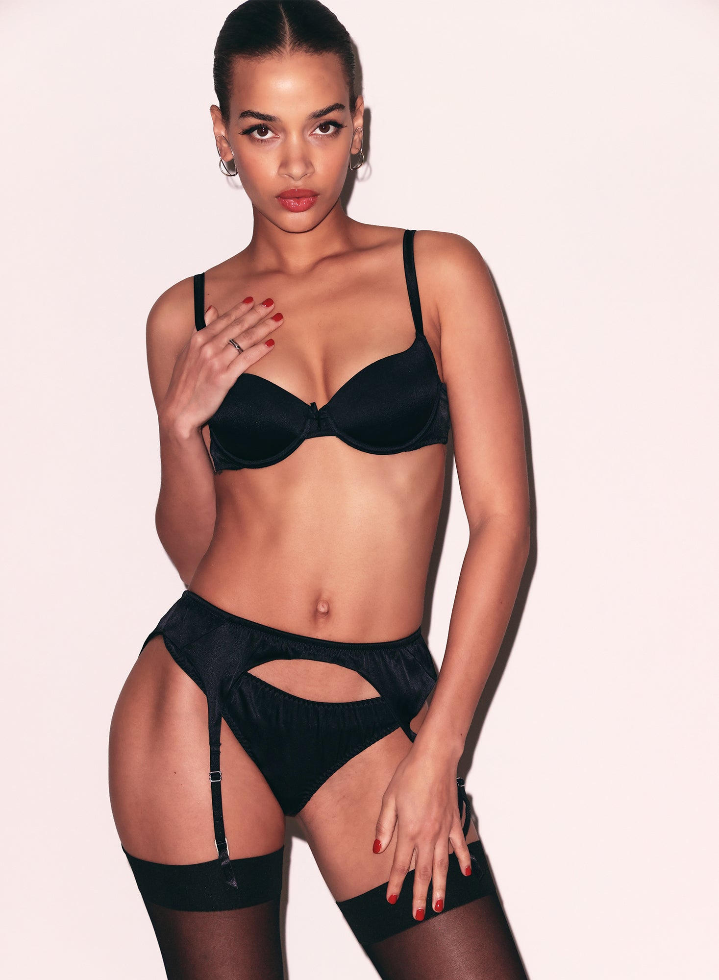 Fleur du Mal Black Luxe Thong