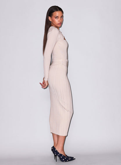 Fleur du Mal Tan Rib Shrug Bodysuit