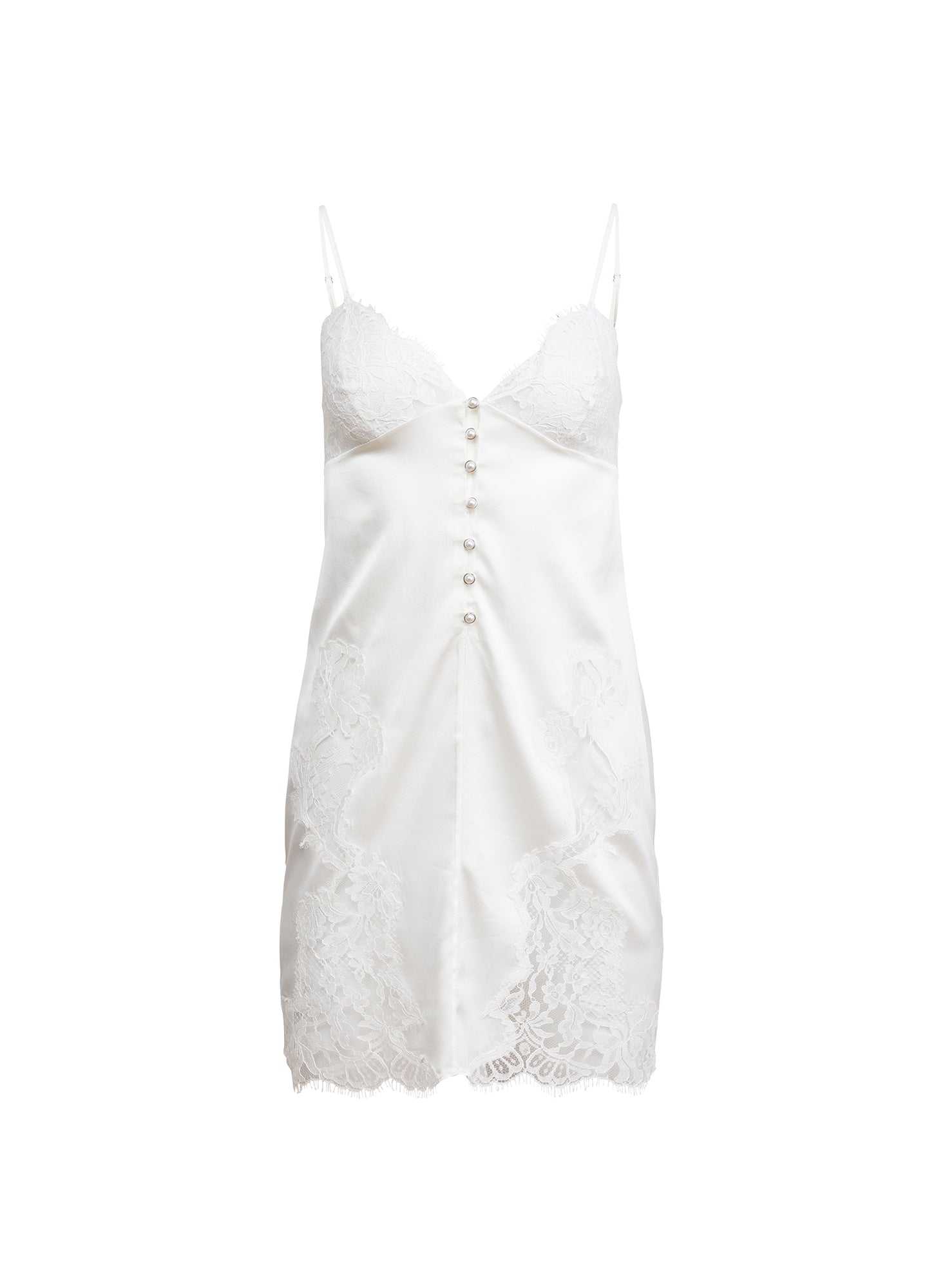 Fleur du Mal Ivory Mia Silk Mini Slip