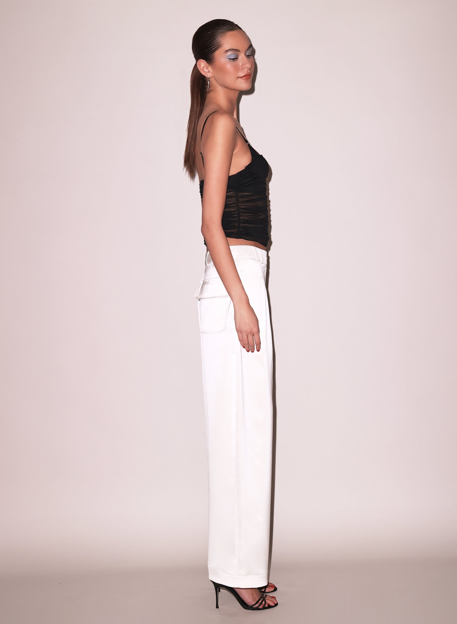 Fleur du Mal Vanilla Satin Trouser