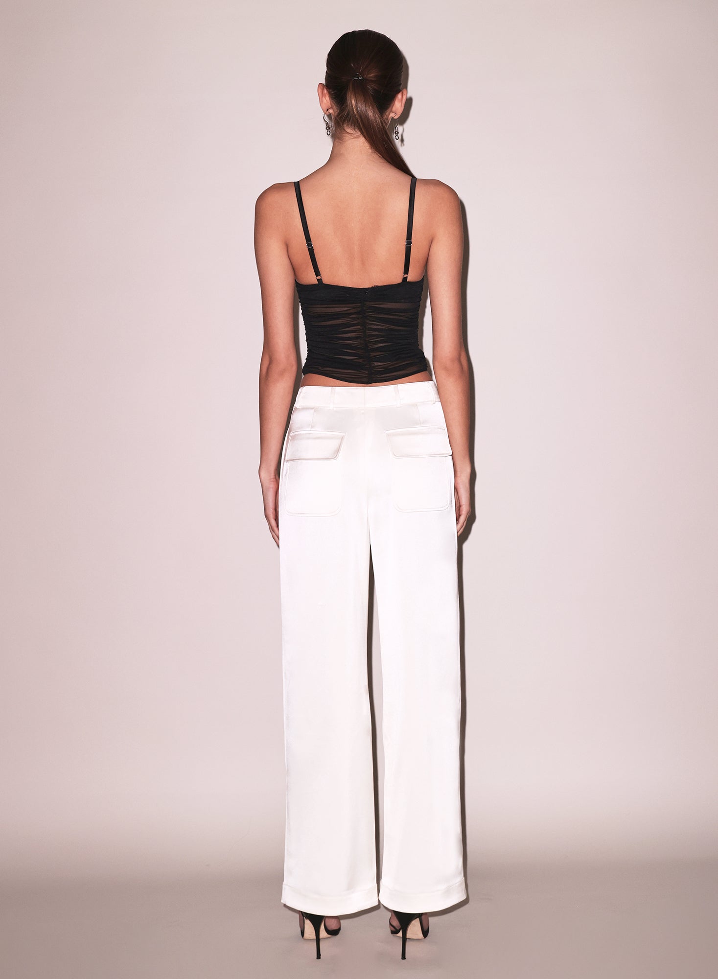 Fleur du Mal Vanilla Satin Trouser