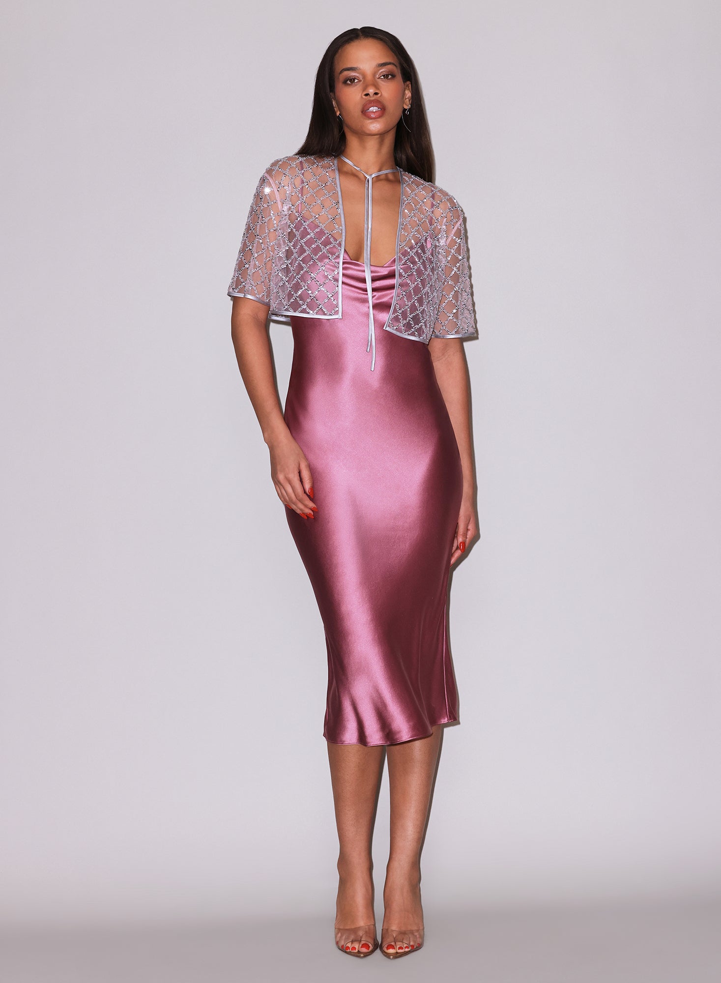 Fleur du Mal Silver Embellished Cape