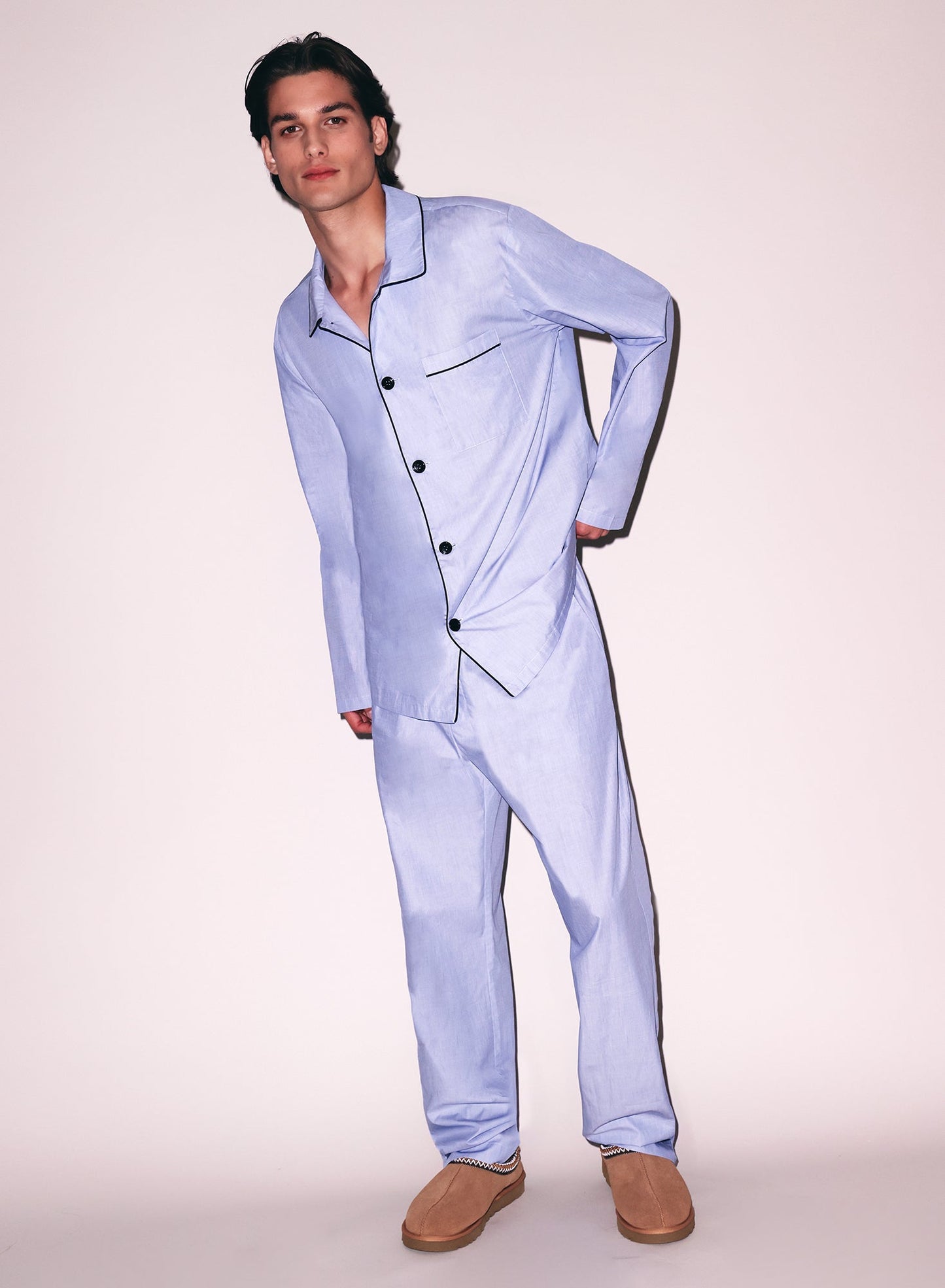 Fleur du Mal Pacific Blue Poplin PJ Top